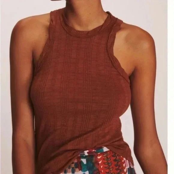Pilcro Anthropologie Tank XS Ribbed High Neck - Picture 5 of 5